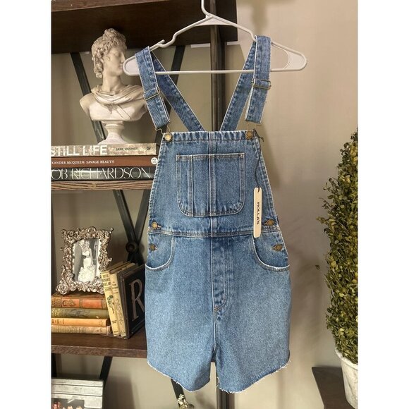 Rolla's Mirage High Waist Overall Shorts Mid Vintage Blue Womens Size 24 - Picture 5 of 10